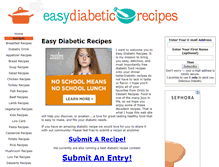 Tablet Screenshot of easy-diabetic-recipes.com
